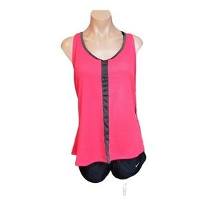 Avia Active Womens XL Run Flash Singlet Tank Criss Cross Back Straps Neon Coral